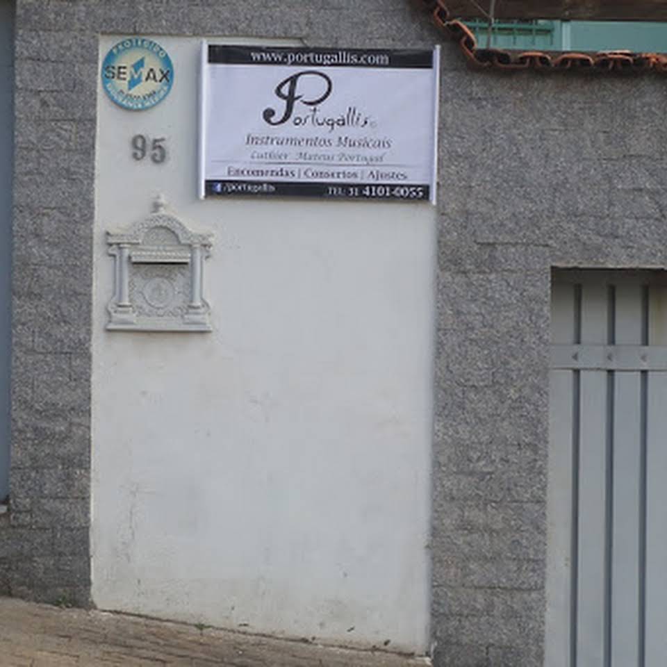 Faixada e Placa do Luthier na Portugallis Instrumentos Musicais